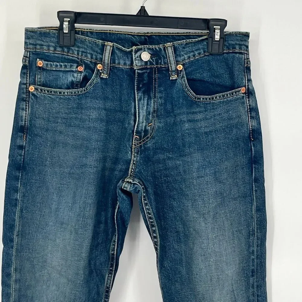 LEVI’S Men’s 511 Slim Fit Jeans 32x32 Blue Stretch Denim Zip Fly Med Wash Iconic